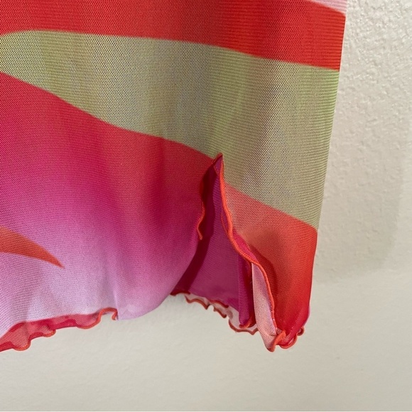 NWT Expired Girl Mesh Mini Dress Multicolor  Abstract Pattern Size Medium - Picture 8 of 12